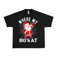 Where My Ho's At Funny Santa Christmas Pun Naughty Xmas Humor Gift Urban Heavy Tee | Teevron