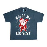 Midnight Navy where my ho's at funny santa christmas pun naughty xmas humor gift Urban Heavy Tee - linhVisuals
