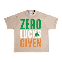 French Oak zero lucks given funny st patricks day joke quote lucky shamrock irela Urban Heavy Tee - linhVisuals