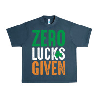 Midnight Navy zero lucks given funny st patricks day joke quote lucky shamrock irela Urban Heavy Tee - linhVisuals