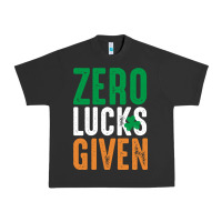 Pigment Black zero lucks given funny st patricks day joke quote lucky shamrock irela Urban Heavy Tee - linhVisuals