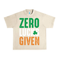 Sandshell zero lucks given funny st patricks day joke quote lucky shamrock irela Urban Heavy Tee - linhVisuals
