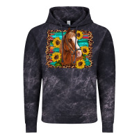Cloud Black horse sunflowers turquoise wooden serape leopard Vintage Hoodie - Artiststas