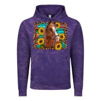 Cloud Purple horse sunflowers turquoise wooden serape leopard Vintage Hoodie - Artiststas