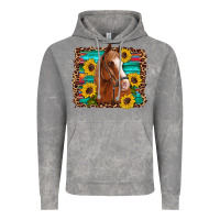 Cloud Rock horse sunflowers turquoise wooden serape leopard Vintage Hoodie - Artiststas