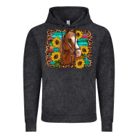 Vintage Black horse sunflowers turquoise wooden serape leopard Vintage Hoodie - Artiststas