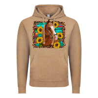 Vintage Coffee horse sunflowers turquoise wooden serape leopard Vintage Hoodie - Artiststas