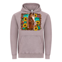 Vintage Zinc horse sunflowers turquoise wooden serape leopard Vintage Hoodie - Artiststas