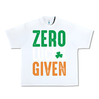 White zero lucks given funny st patricks day joke quote lucky shamrock irela Urban Heavy Tee - linhVisuals