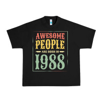 Black vintage 1988 awesome people are born in 1988 31st birthday gift for me Urban Heavy Tee - linhVisuals