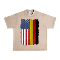 French Oak united states with germany flag mix us and german country flags Urban Heavy Tee - linhVisuals