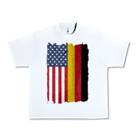White united states with germany flag mix us and german country flags Urban Heavy Tee - linhVisuals