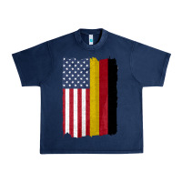 Navy united states with germany flag mix us and german country flags Urban Heavy Tee - linhVisuals