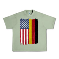 Oil Green united states with germany flag mix us and german country flags Urban Heavy Tee - linhVisuals