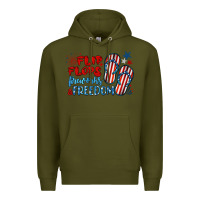 Army Green flip flops fireworks & freedom Premium Hoodie - BarkalooDesign