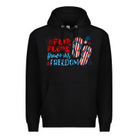 Black flip flops fireworks & freedom Premium Hoodie - BarkalooDesign