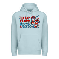 Blue Mist flip flops fireworks & freedom Premium Hoodie - BarkalooDesign