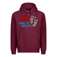 Burgundy flip flops fireworks & freedom Premium Hoodie - BarkalooDesign