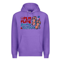Purple flip flops fireworks & freedom Premium Hoodie - BarkalooDesign