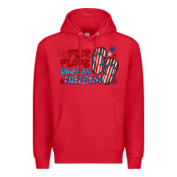 Red flip flops fireworks & freedom Premium Hoodie - BarkalooDesign