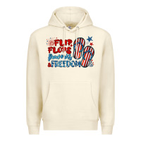 Sandshell flip flops fireworks & freedom Premium Hoodie - BarkalooDesign