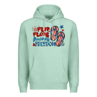 Seafoam flip flops fireworks & freedom Premium Hoodie - BarkalooDesign