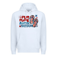 White flip flops fireworks & freedom Premium Hoodie - BarkalooDesign