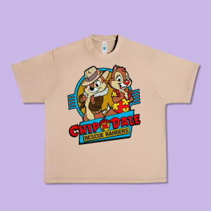 Chip And Dale Anime Character Urban Heavy Tee Designed By Linhvisuals