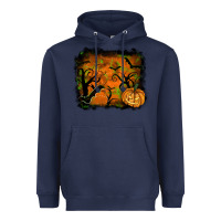 Navy halloween backround Heavyweight Hoodie - RanaPortraitStore