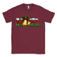Burgundy noel Christmas bells Classic Tee - BarkalooDesign