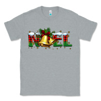 Heather Grey noel Christmas bells Classic Tee - BarkalooDesign