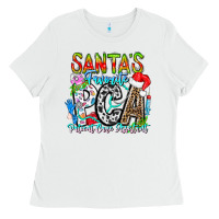White Santas Favorite PCA Patient Care Assistant Ladies Tee - CowhideDigitalArt