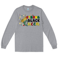 Heather Grey strong black queen Long Sleeve Tee - Artiststas