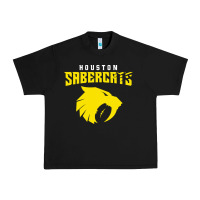 Black houston sabercats Urban Heavy Tee - linhVisuals