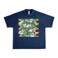 Navy christmas magic pattern Urban Heavy Tee - CowhideDigitalArt