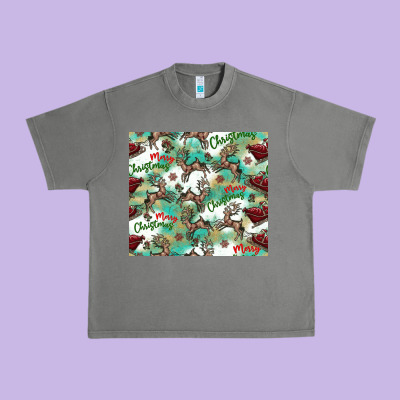 Christmas Magic Pattern Urban Heavy Tee Designed By Cowhidedigitalart