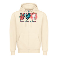 Sandshell Peace Love Goats Zipper Hoodie - Jasminsmagicworld