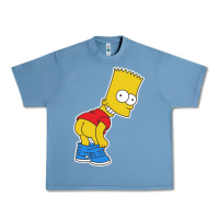 Pebble Blue TRIPY BART SIMPSONS Urban Heavy Tee - linhVisuals