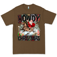 Cacao Howdy Christmas Rodeo Santa Premium Tee - FaDigitalArtStudio