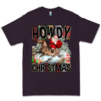 Plum Howdy Christmas Rodeo Santa Premium Tee - FaDigitalArtStudio