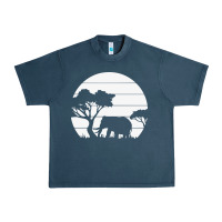 Midnight Navy elephant art Urban Heavy Tee - linhVisuals