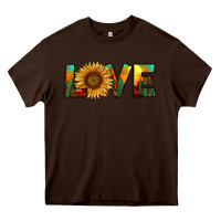 Chocolate Brown desert sunflower love Heavy Core Tee - RanaPortraitStore