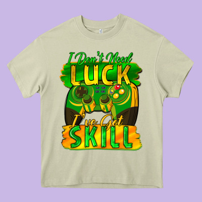 I Don't Need Luck I've Got Skill St. Patricks Day Heavy Core Tee Designed By Fadigitalartstudio