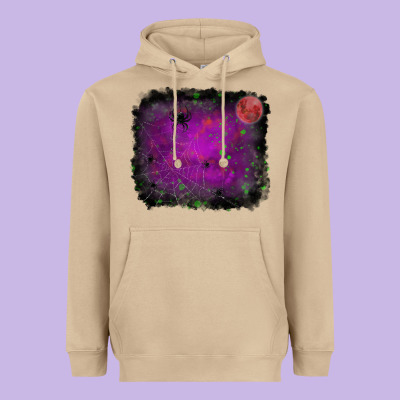 Halloween Backround Moon Heavyweight Hoodie Designed By Ranaportraitstore
