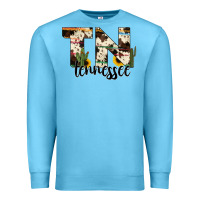 Ocean Blue tenesse state cowhide serape cactus Premium Sweatshirt - RanaPortraitStore