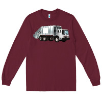 Burgundy garbage truck Long Sleeve Tee - Artiststas
