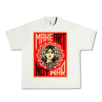 Pistachio make art no war Urban Heavy Tee - linhVisuals