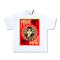 White make art no war Urban Heavy Tee - linhVisuals