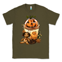 Army Green Halloween Jack O Lantern Bobba Cup Classic Tee - FaDigitalArtStudio
