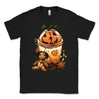 Black Halloween Jack O Lantern Bobba Cup Classic Tee - FaDigitalArtStudio